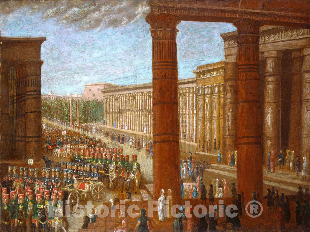 Art Print : Erastus Salisbury Field, Pharaoh's Army Marching, c.1873 - Vintage Wall Art