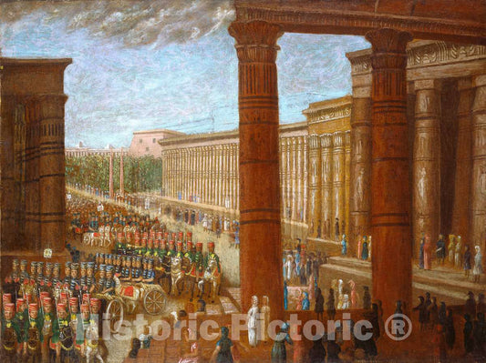 Art Print : Erastus Salisbury Field, Pharaoh's Army Marching, c.1873 - Vintage Wall Art