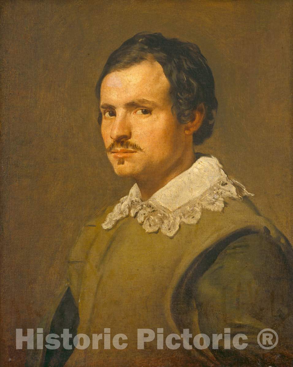 Art Print : Diego VelÃ¡zquez, Portrait of a Young Man, c. 1650 - Vintage Wall Art