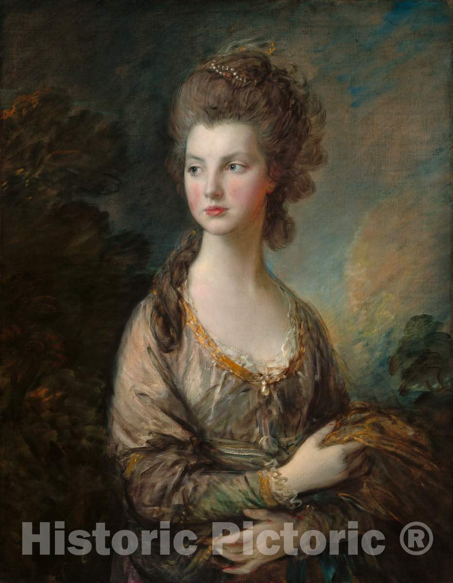 Art Print : Thomas Gainsborough, The Hon. Mrs. Thomas Graham, c.1776 - Vintage Wall Art