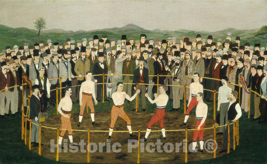 Art Print : George A. Hayes, Bare Knuckles, c.1878 - Vintage Wall Art