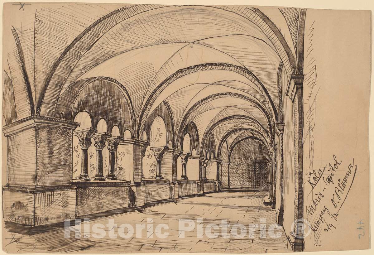 Art Print : Oscar F. Bluemner, Koln, Maria-Capitol, 1892 - Vintage Wall Art