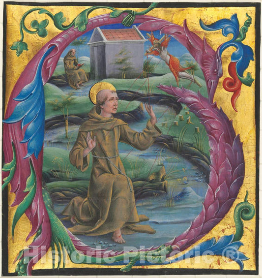 Art Print : CosmÃ¨ Tura, Saint Francis Receiving The Stigmata, 1470s - Vintage Wall Art