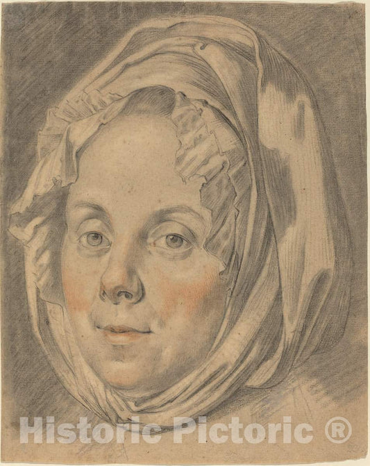 Art Print : Anton Johann Tischbein, Head of a Matron - Vintage Wall Art