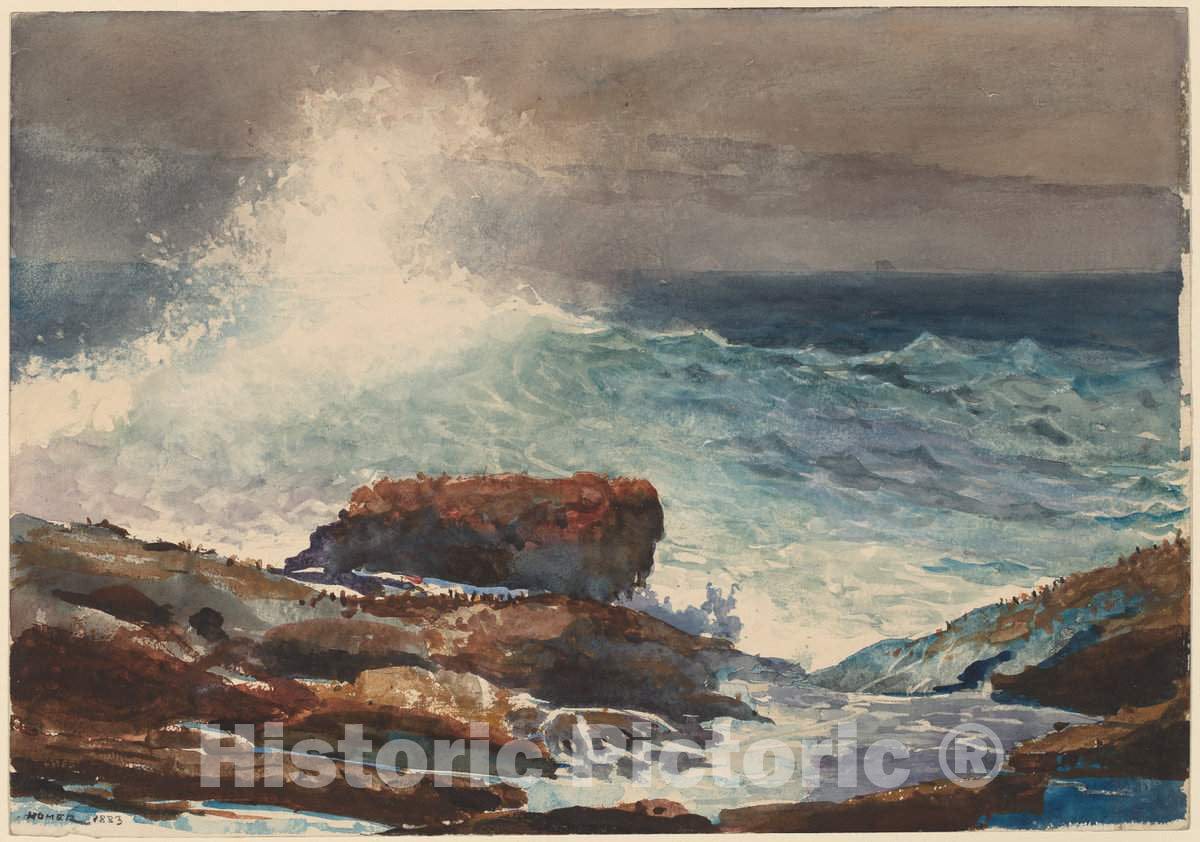 Art Print : Winslow Homer, Incoming Tide, Scarboro, Maine, 1883 - Vintage Wall Art