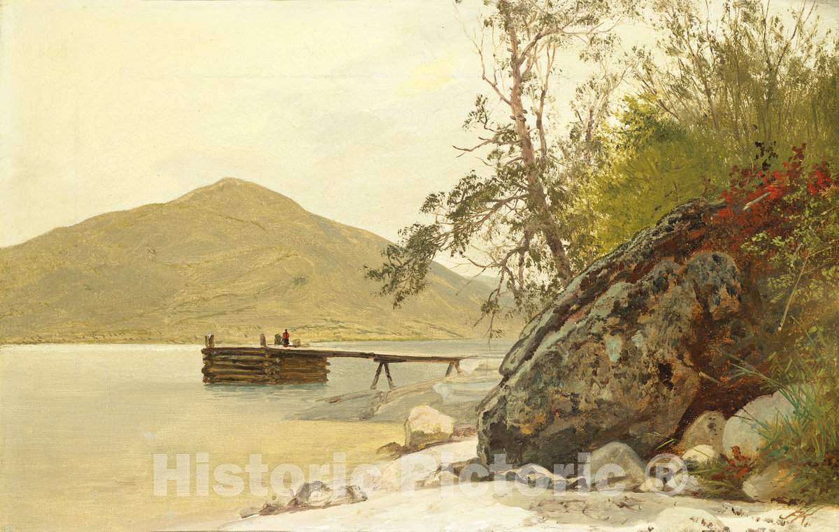 Art Print : John Frederick Kensett, Landing at Sabbath Day Point, c. 1853 - Vintage Wall Art