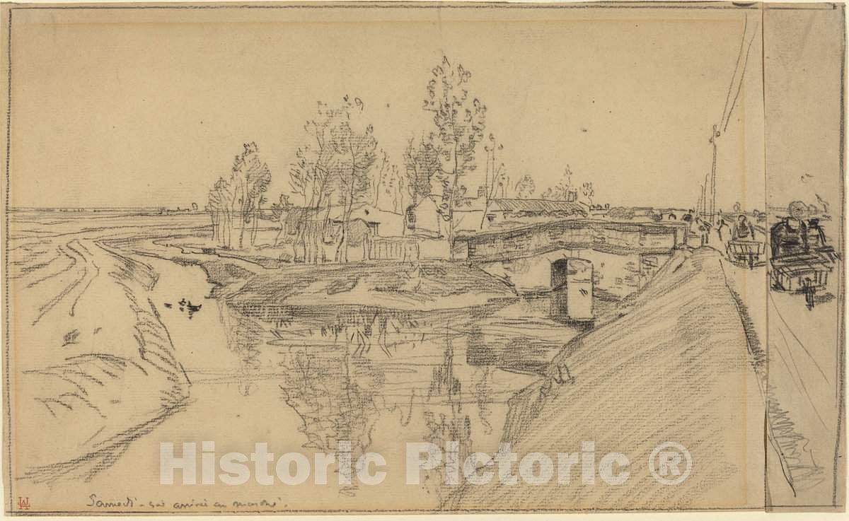 Art Print : Auguste LepÃ¨re, Arrivee au Marche - Vintage Wall Art