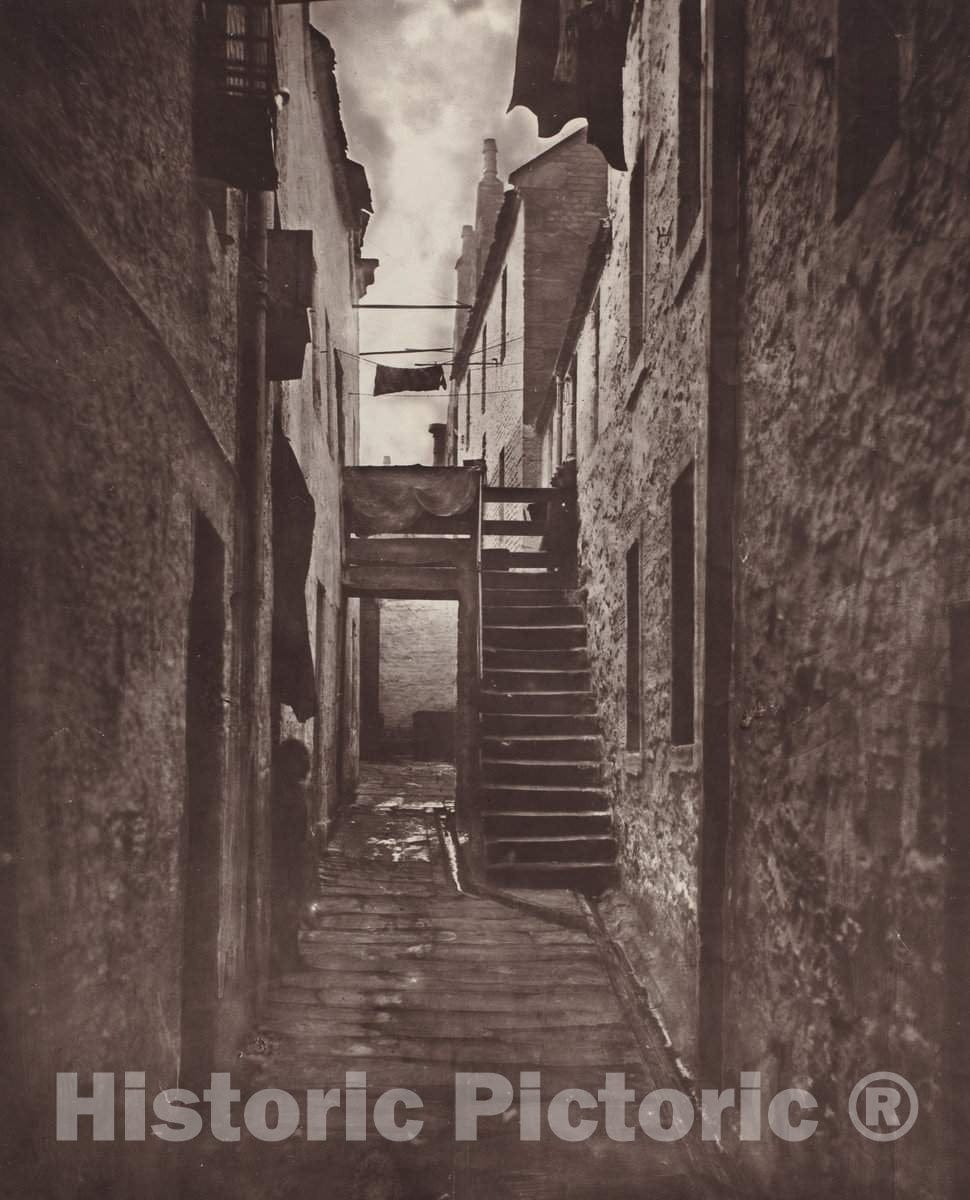 Art Print : Thomas Annan, Plate 32: Close, No. 128 Saltmarket, 1868-1871 - Vintage Wall Art