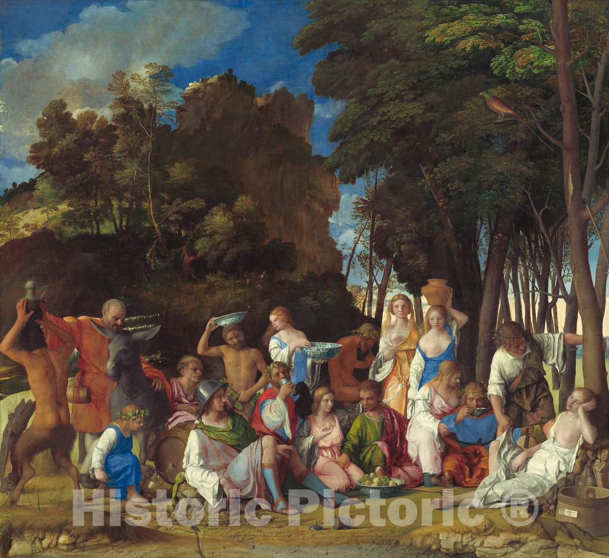 Art Print : Bellini and Titian, The Feast of The Gods, c.1522 - Vintage Wall Art