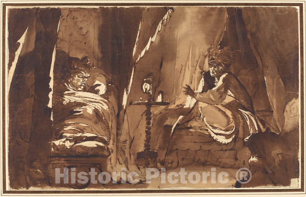 Art Print : Henry Fuseli, Midnight, 1765 - Vintage Wall Art