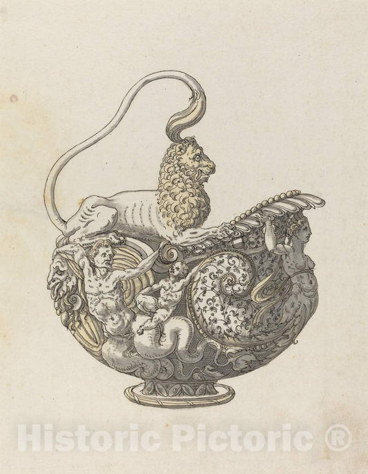 Art Print : Erasmus Hornick, Fancy Pitcher - Vintage Wall Art