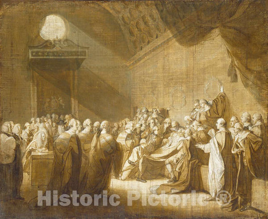 Art Print : John Singleton Copley, The Death of The Earl of Chatham, 1779 - Vintage Wall Art