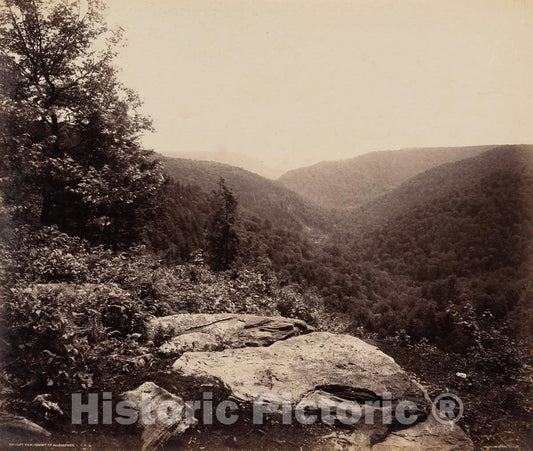 Art Print : William H. Rau, Cliff View, Summit of Alleghenies, c. 1895 - Vintage Wall Art