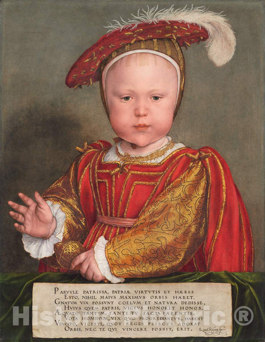 Art Print : Hans Holbein The Younger, Edward VI as a Child, 1538 - Vintage Wall Art