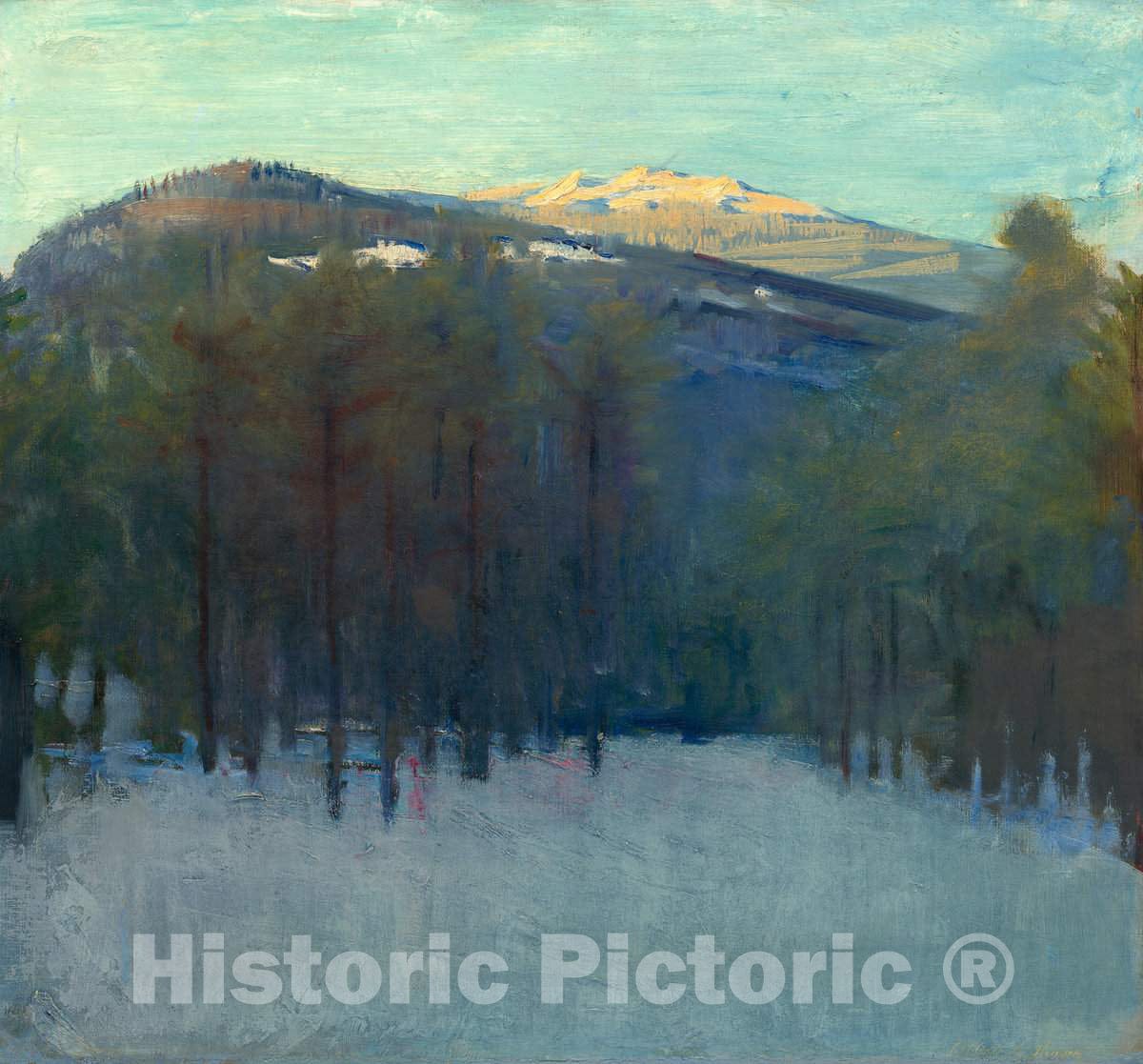 Art Print : Abbott Thayer, Mount Monadnock, c.1913 - Vintage Wall Art