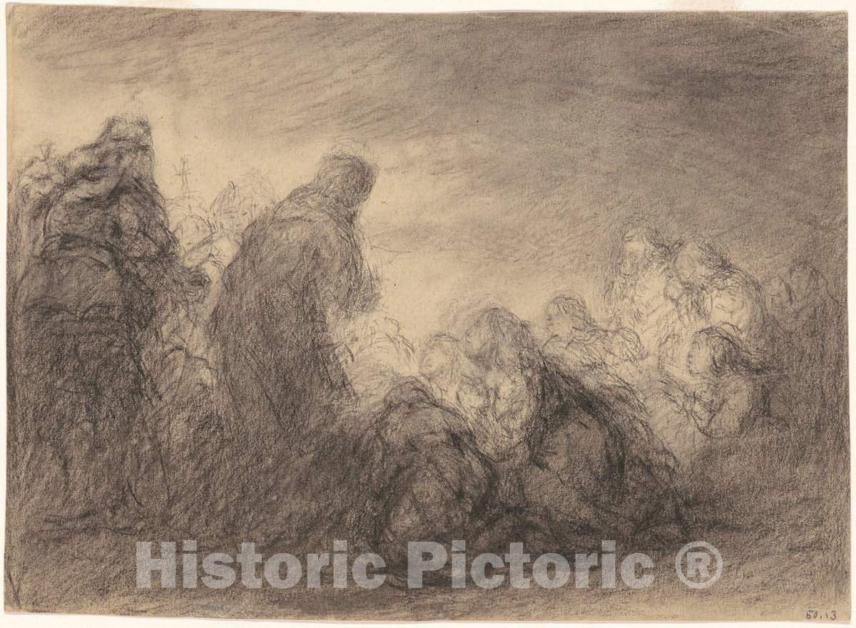 Art Print : Robert W. Weir, Group of Figures, 19th Century - Vintage Wall Art