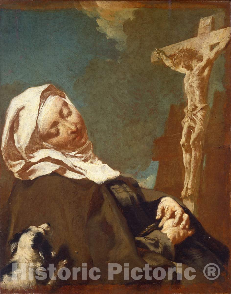 Art Print : Giovanni Battista Piazzetta, Saint Margaret of Cortona, 1737 - Vintage Wall Art