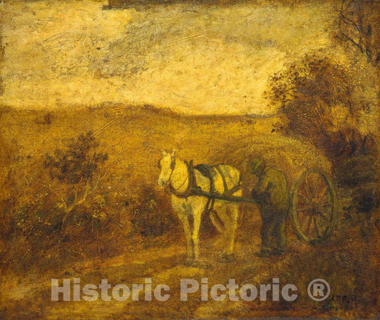 Art Print : Albert Pinkham Ryder, Mending The Harness, mid to Late 1870s - Vintage Wall Art