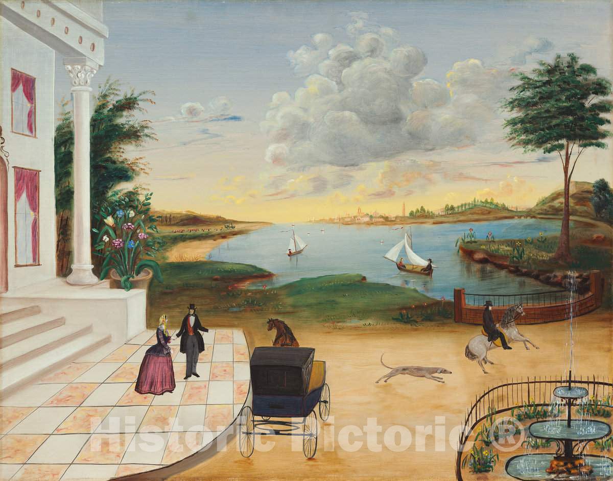 Art Print : Leaving The Manor House, c.1853 - Vintage Wall Art