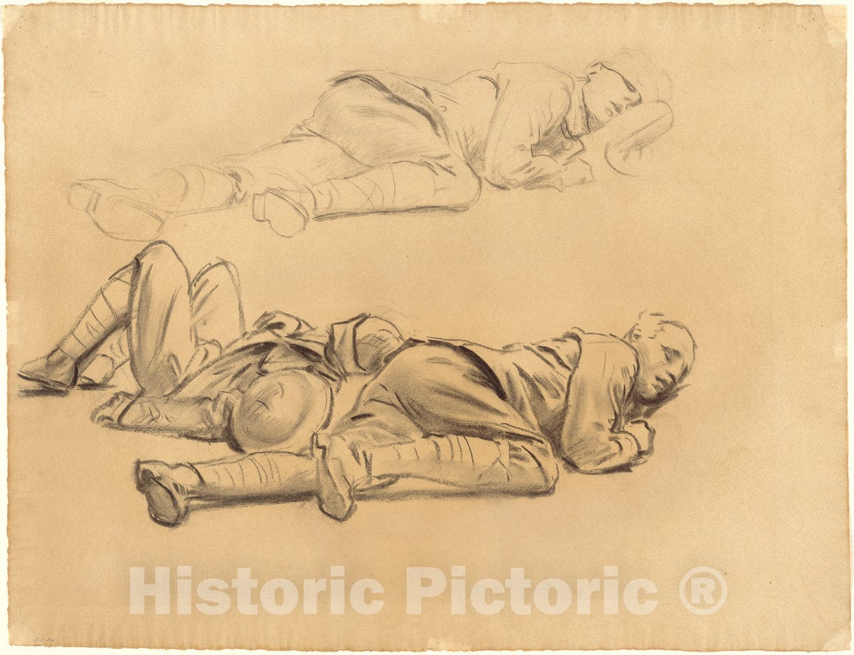 Art Print : John Singer Sargent, Studies for Gassed, 1918-1919 - Vintage Wall Art