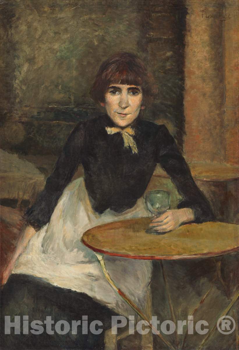 Art Print : Henri de Toulouse-Lautrec, A la Bastille (Jeanne Wenz), 1888 - Vintage Wall Art