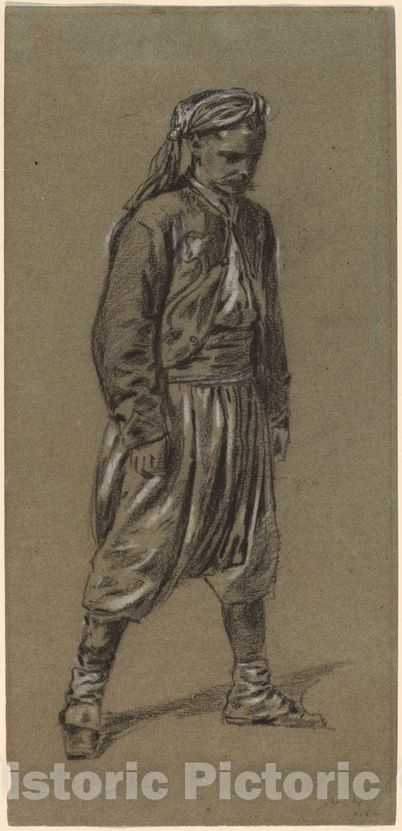 Art Print : Winslow Homer, Zouave, 1864 - Vintage Wall Art