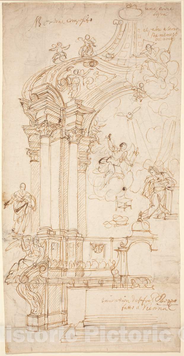 Art Print : Pozzo, A Baldacchino - Vintage Wall Art