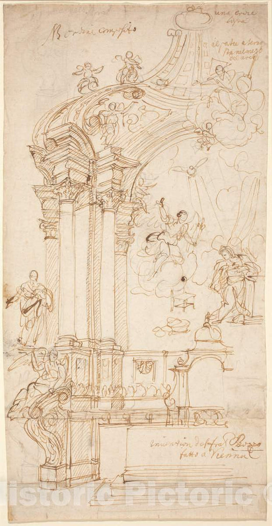 Art Print : Pozzo, A Baldacchino - Vintage Wall Art