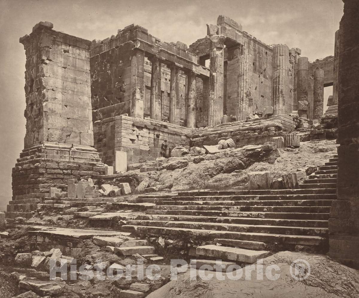 Art Print : William James Stillman, Propylaea from The Southwest, 1882 - Vintage Wall Art