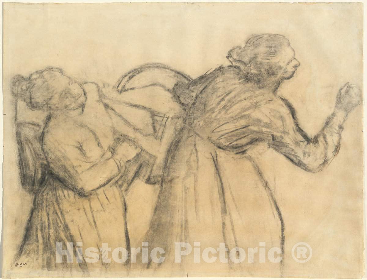 Art Print : Edgar Degas, Laundress Carrying Linen, c.1890 - Vintage Wall Art