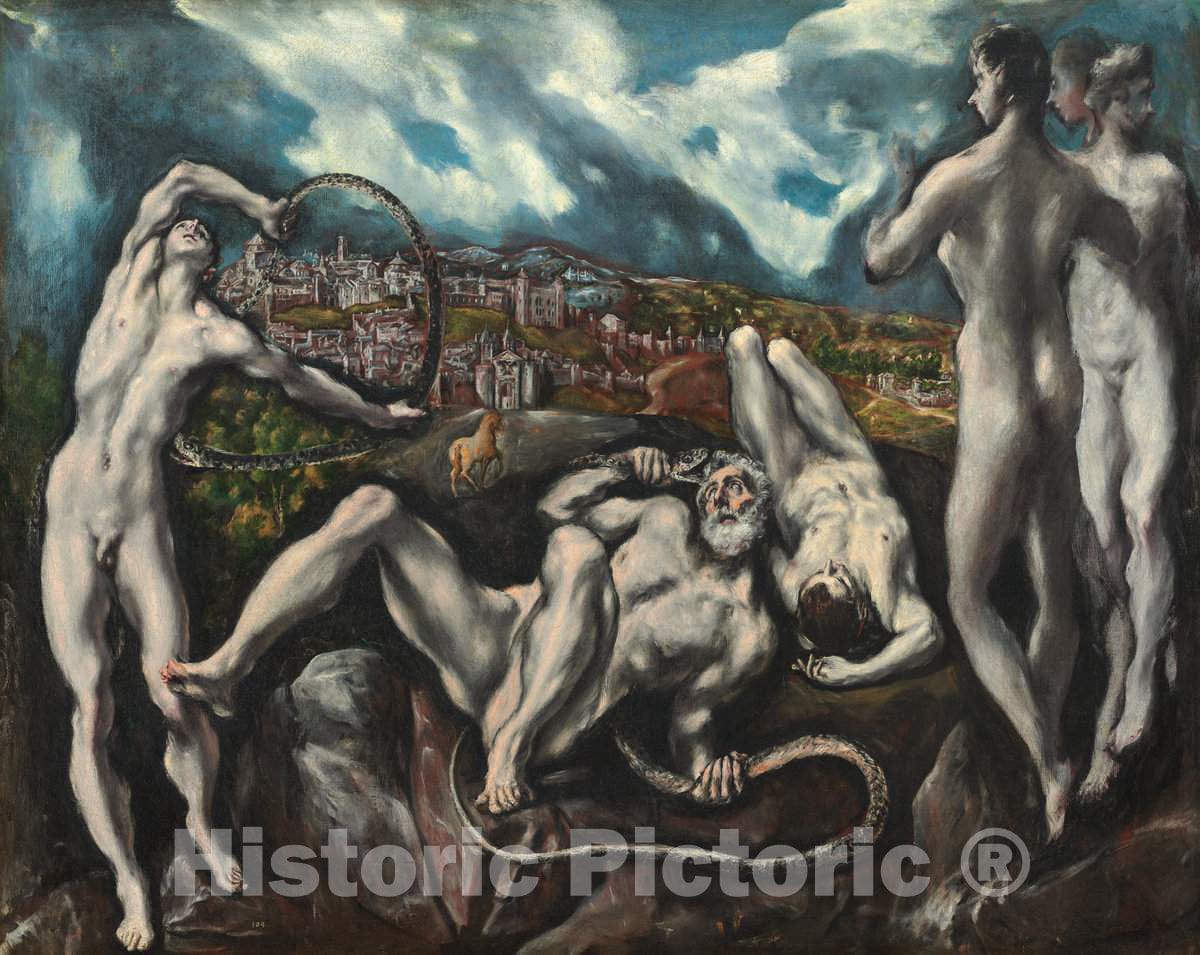 Art Print : El Greco (Domenikos Theotokopoulos), LaocoÃ¶n, c.1612 - Vintage Wall Art