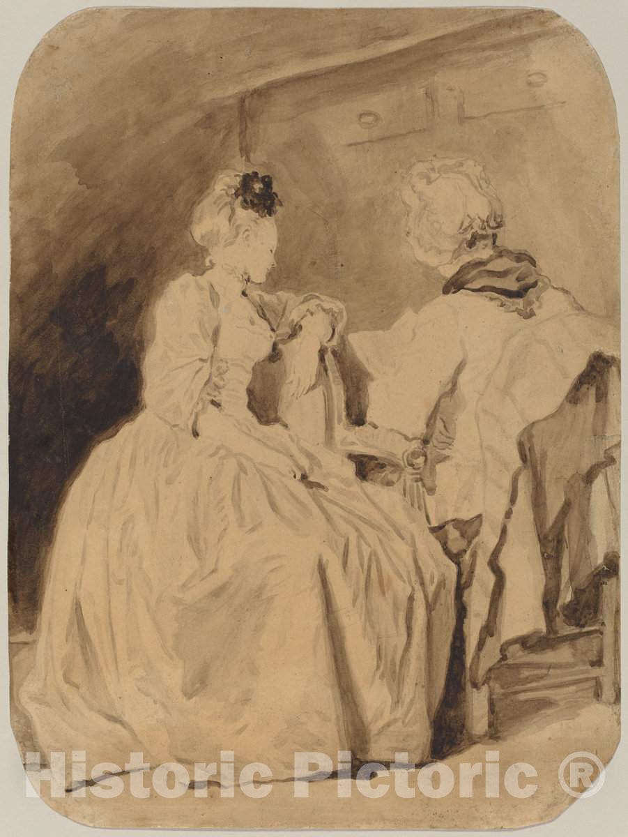 Art Print : HonorÃ© Fragonard, The Reading, c.1770 - Vintage Wall Art