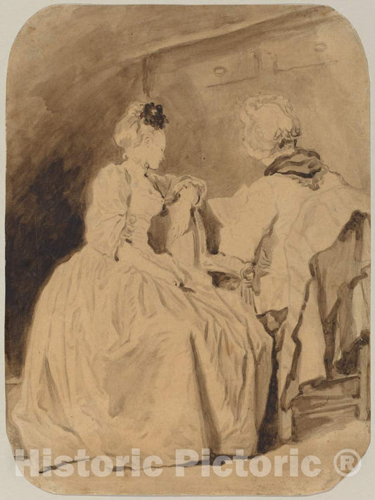 Art Print : HonorÃ© Fragonard, The Reading, c.1770 - Vintage Wall Art