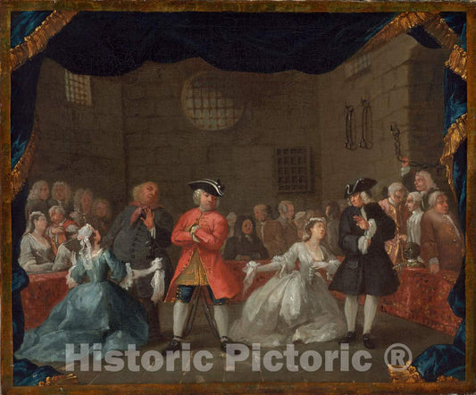 Art Print : William Hogarth, A Scene from The Beggar's Opera, c.1729 - Vintage Wall Art