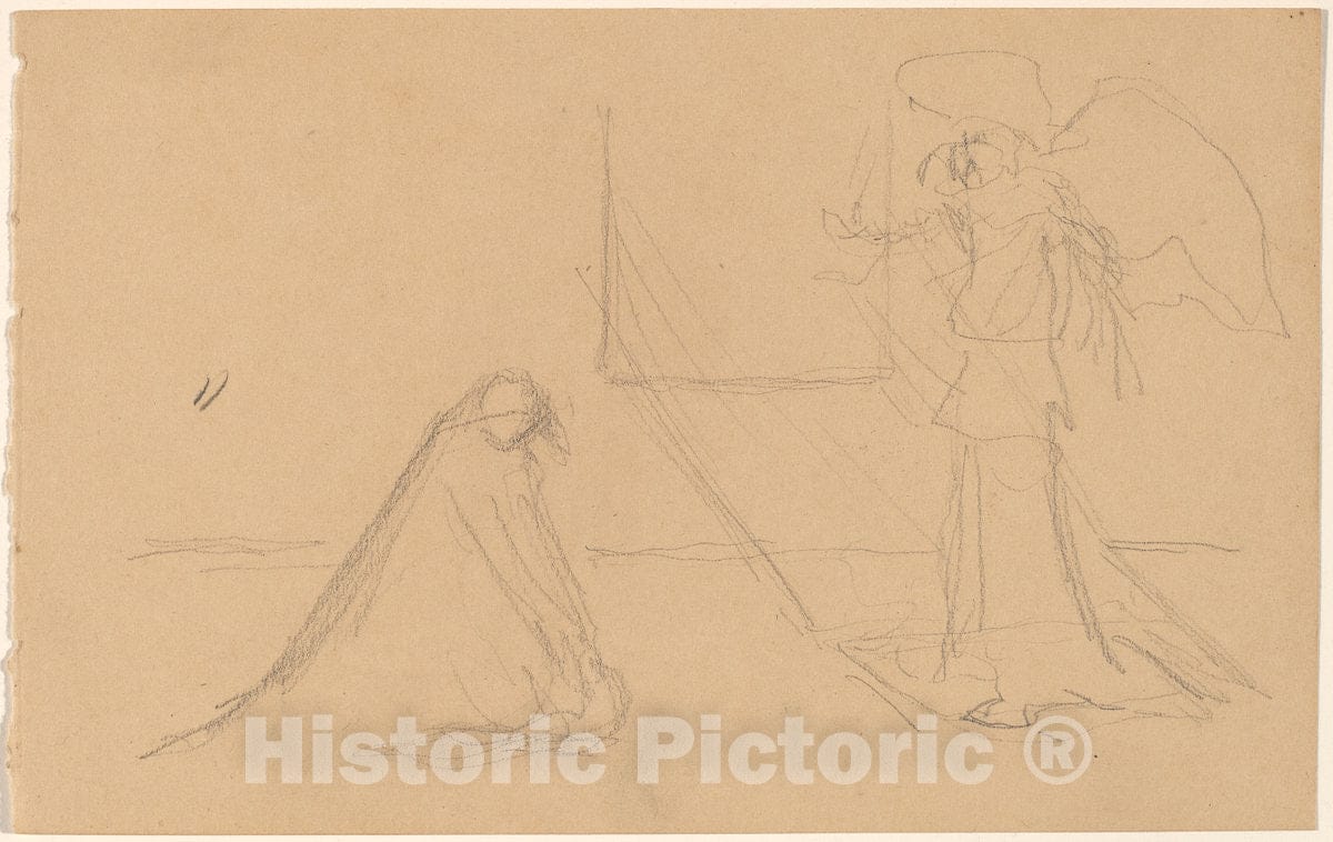 Art Print : Charles Sprague Pearce, Study of Figures, c.1894 - Vintage Wall Art