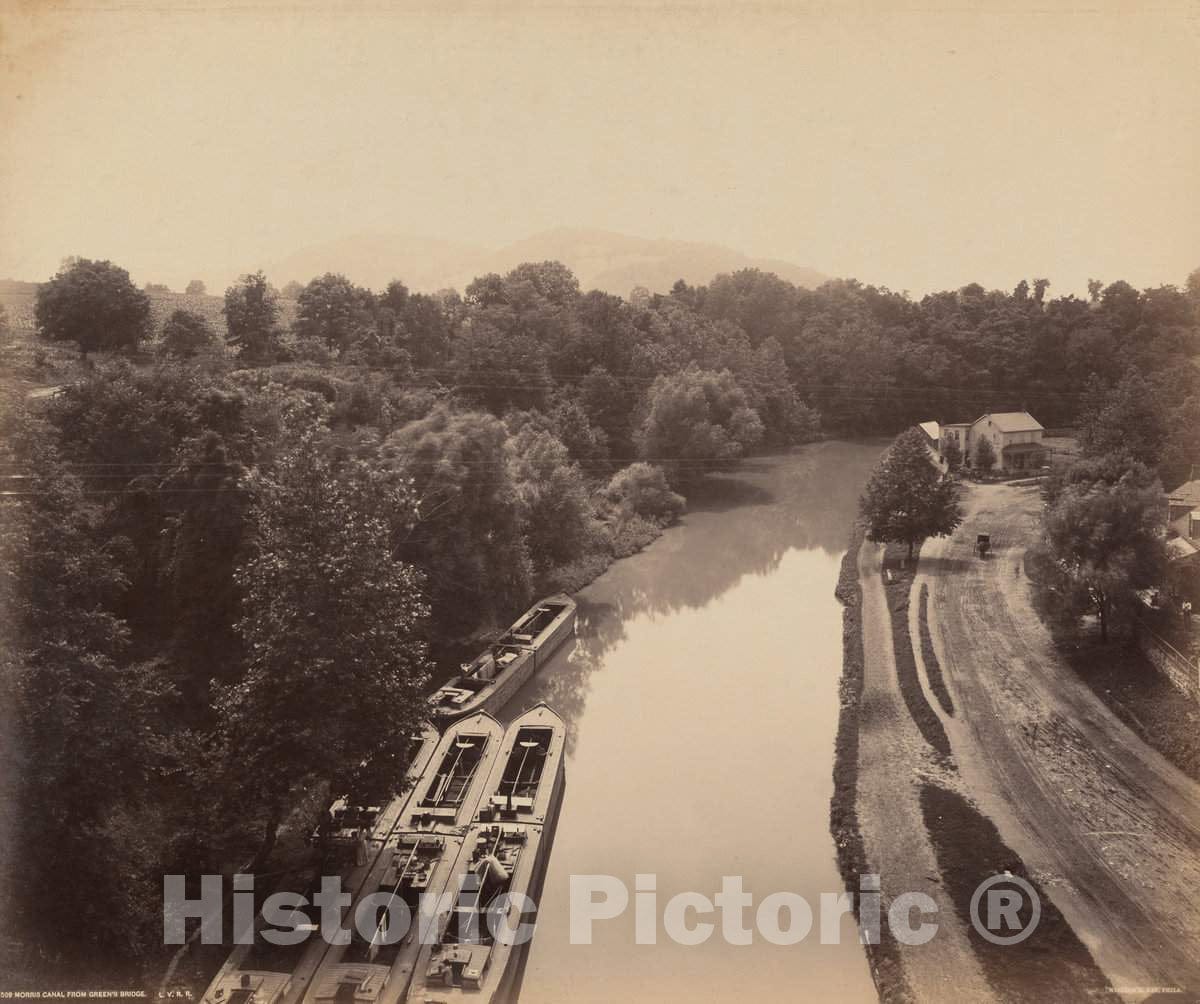 Art Print : William H. Rau, Morris Canal from Green's Bridge, c. 1895 - Vintage Wall Art