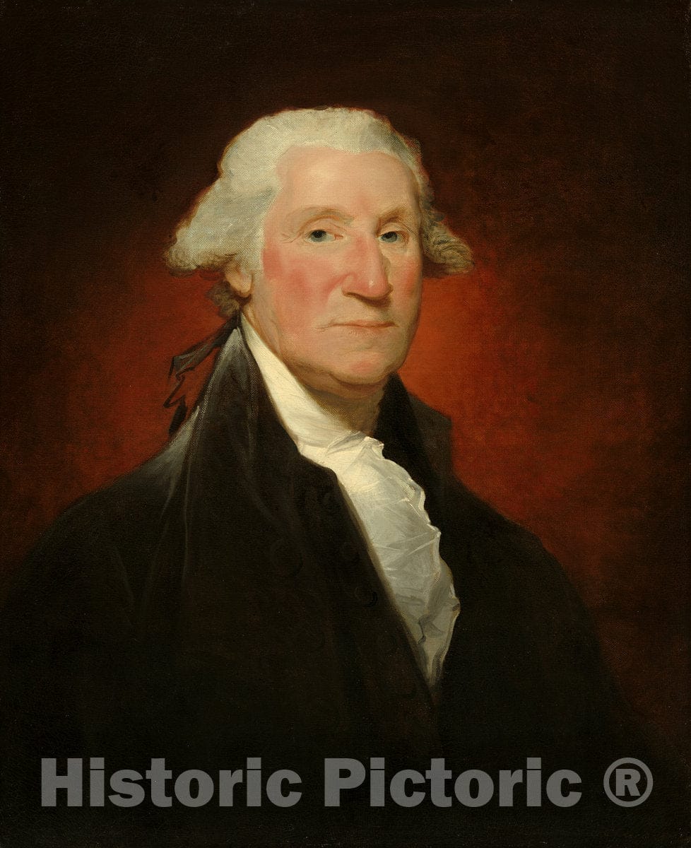 Art Print : Gilbert Stuart, George Washington (Vaughan Portrait), 1795 - Vintage Wall Art