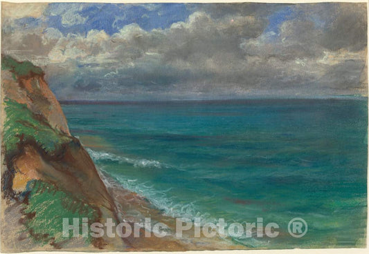 Art Print : Alexandre Desgoffe, View of The Sea, Normandy - Vintage Wall Art