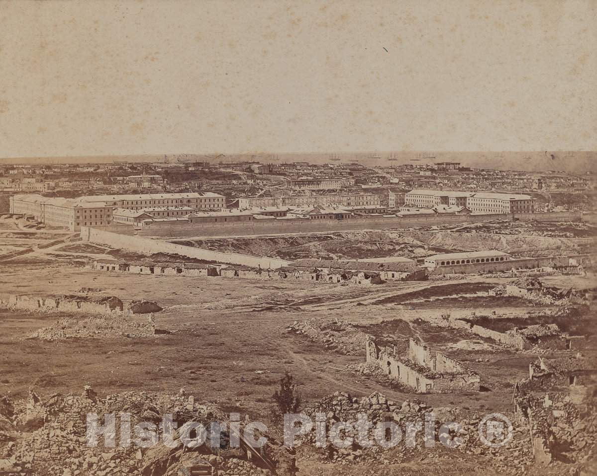 Art Print : James Robertson, Panorama of Sebastopol No. 1, 1855-1856 - Vintage Wall Art