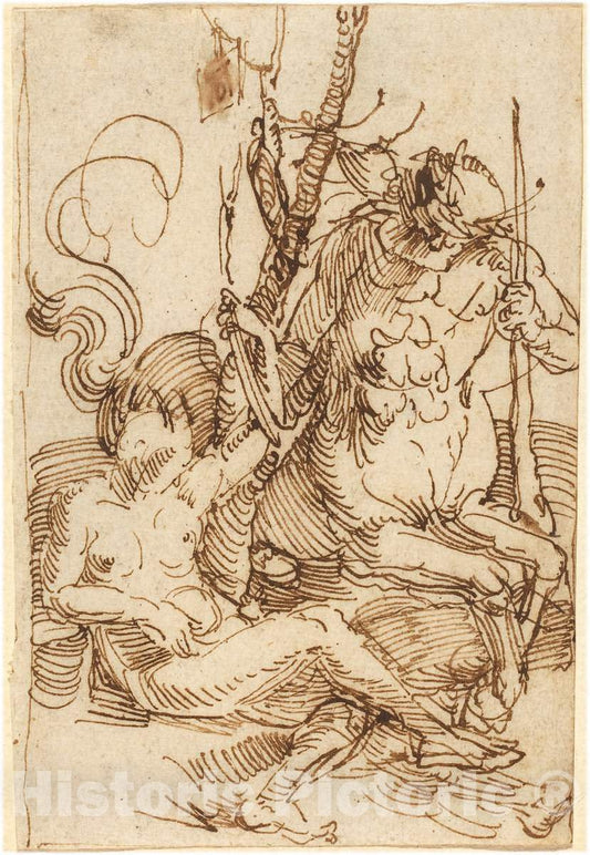 Art Print : Albrecht DÃ¼rer, The Centaur Family, 1505 - Vintage Wall Art