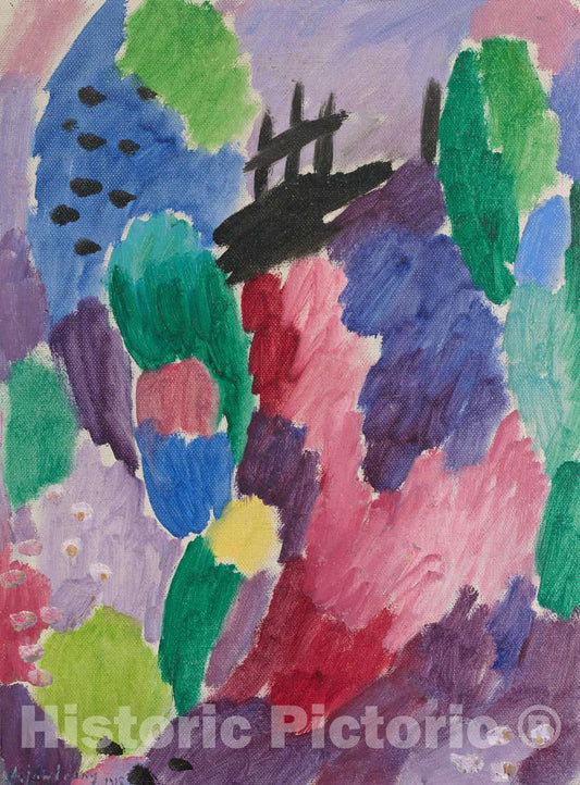 Art Print : Alexej von Jawlensky, Red Path, St. Prex, 1915 - Vintage Wall Art