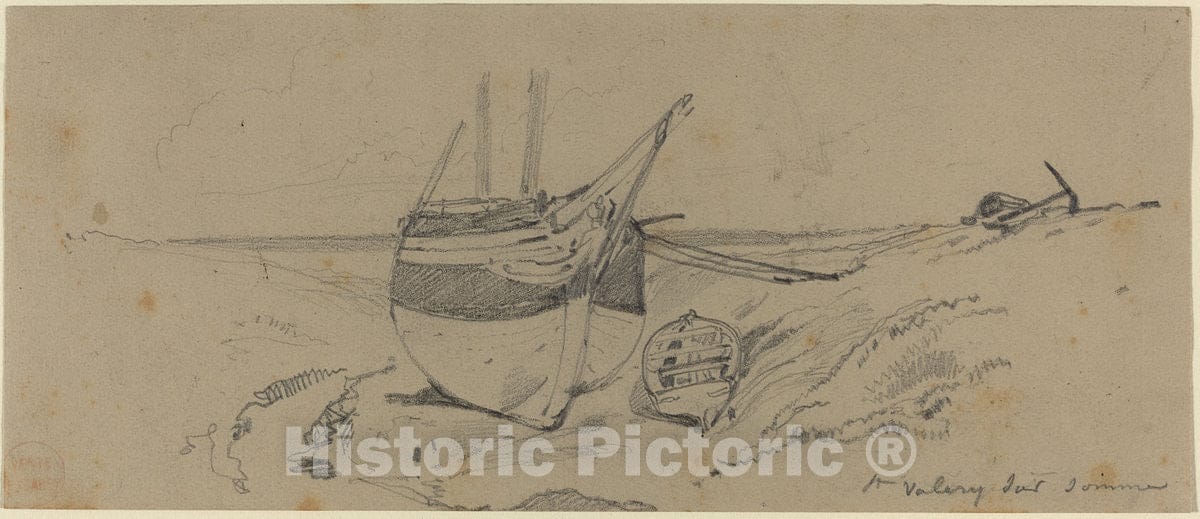 Art Print : EugÃ¨ne Isabey, St. Valery sur somme - Vintage Wall Art