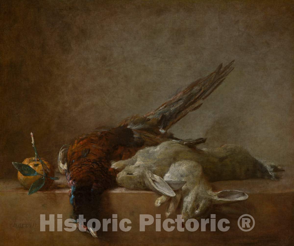 Art Print : Jean SimÃ©on Chardin, Still Life with Game, 1750s - Vintage Wall Art