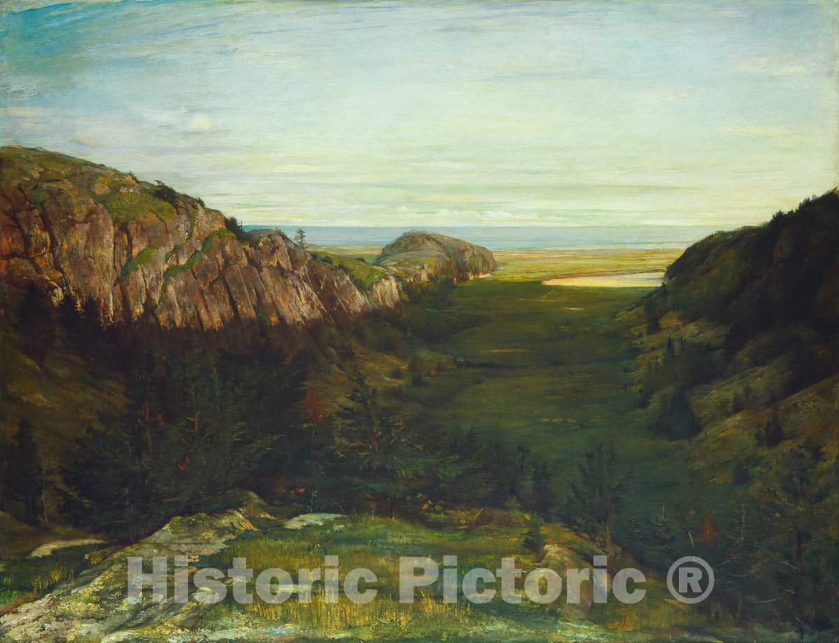 Art Print : John La Farge, The Last Valley - Paradise Rocks, 1867-1868 - Vintage Wall Art