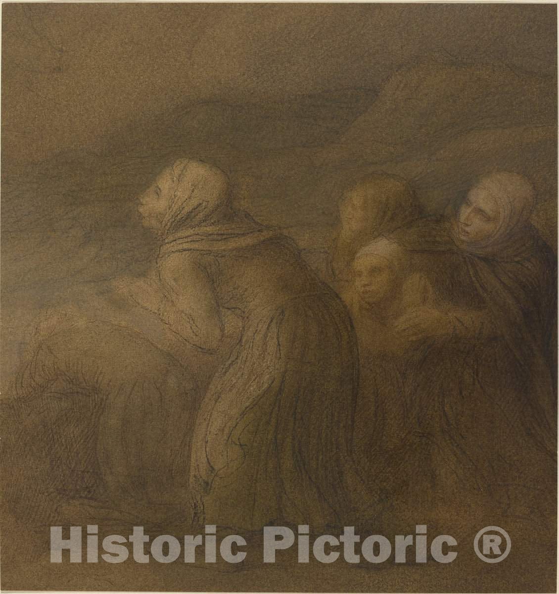 Art Print : Alphonse Legros, Boat in Trouble - Vintage Wall Art