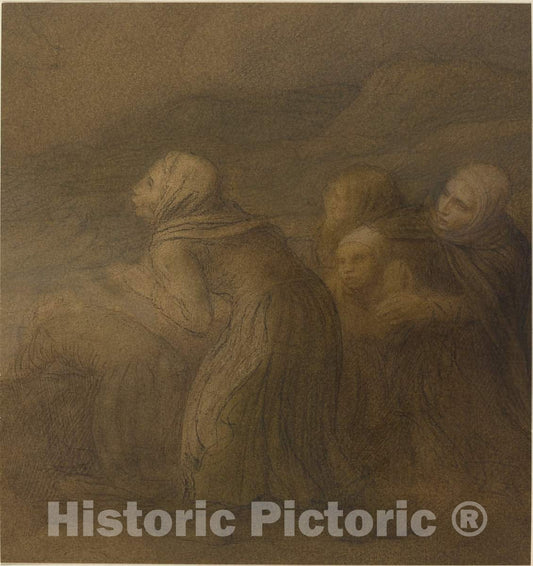 Art Print : Alphonse Legros, Boat in Trouble - Vintage Wall Art