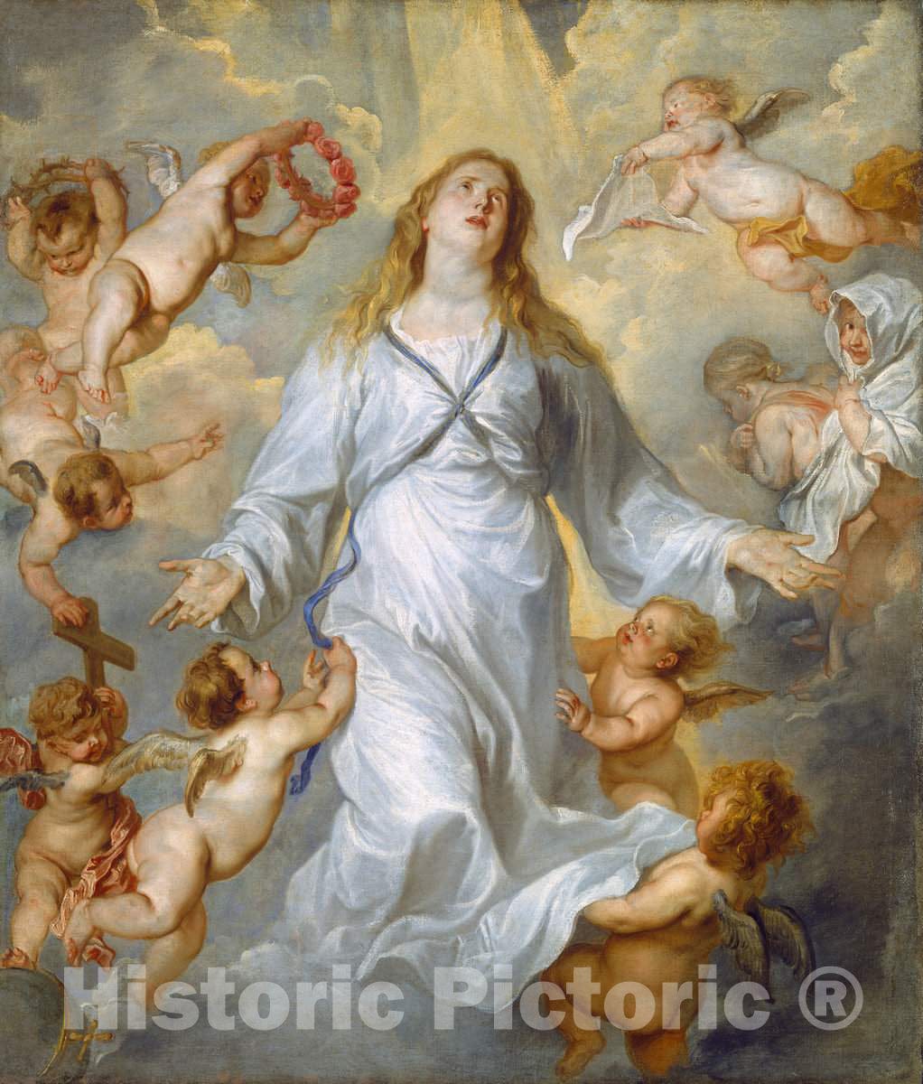 Art Print : Sir Anthony Van Dyck, The Virgin as Intercessor, c.1629 - Vintage Wall Art
