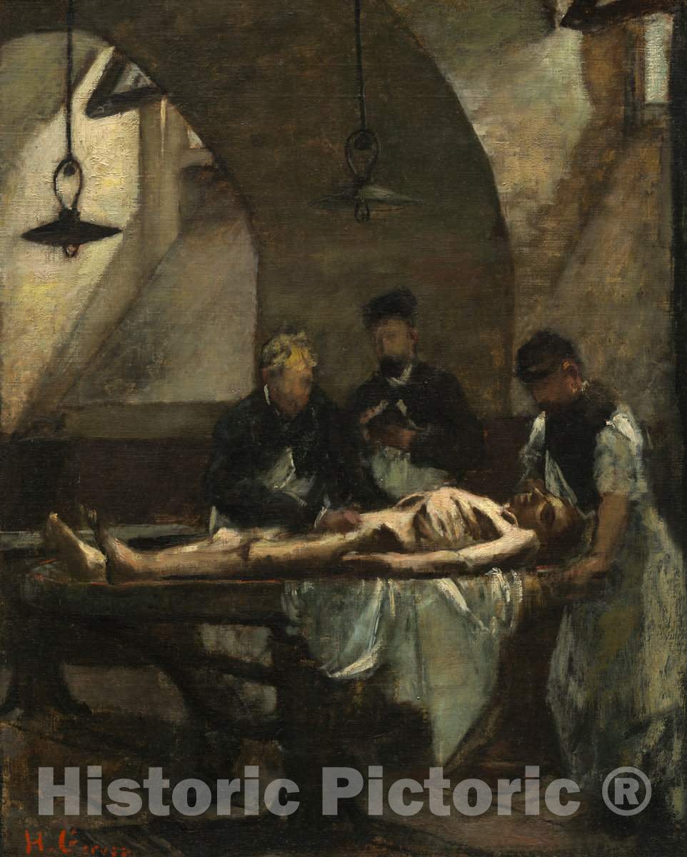 Art Print : Henri Gervex, Study for Autopsy at The HÃ´tel-Dieu, 1876 - Vintage Wall Art