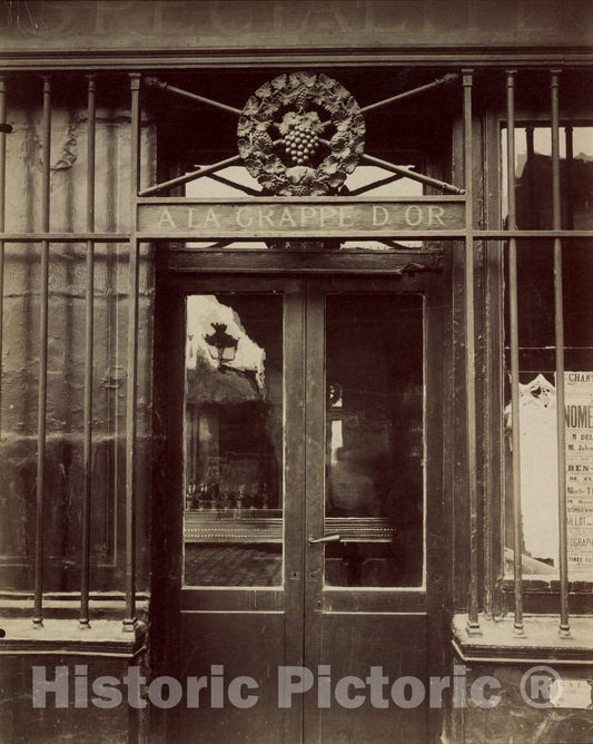 Art Print : EugÃ¨ne Atget, A la Grappe d'Or, 4 Place d'Aligre, 1911 - Vintage Wall Art