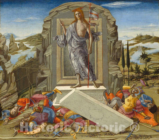 Art Print : Benvenuto di Giovanni, The Resurrection, 1491 - Vintage Wall Art